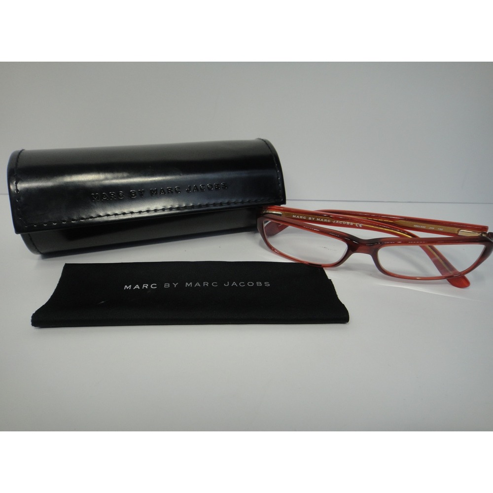 Marc by Marc Jacobs MMJ 540 JH4 Dark Red Brown Rectangle Eyeglasses with Case